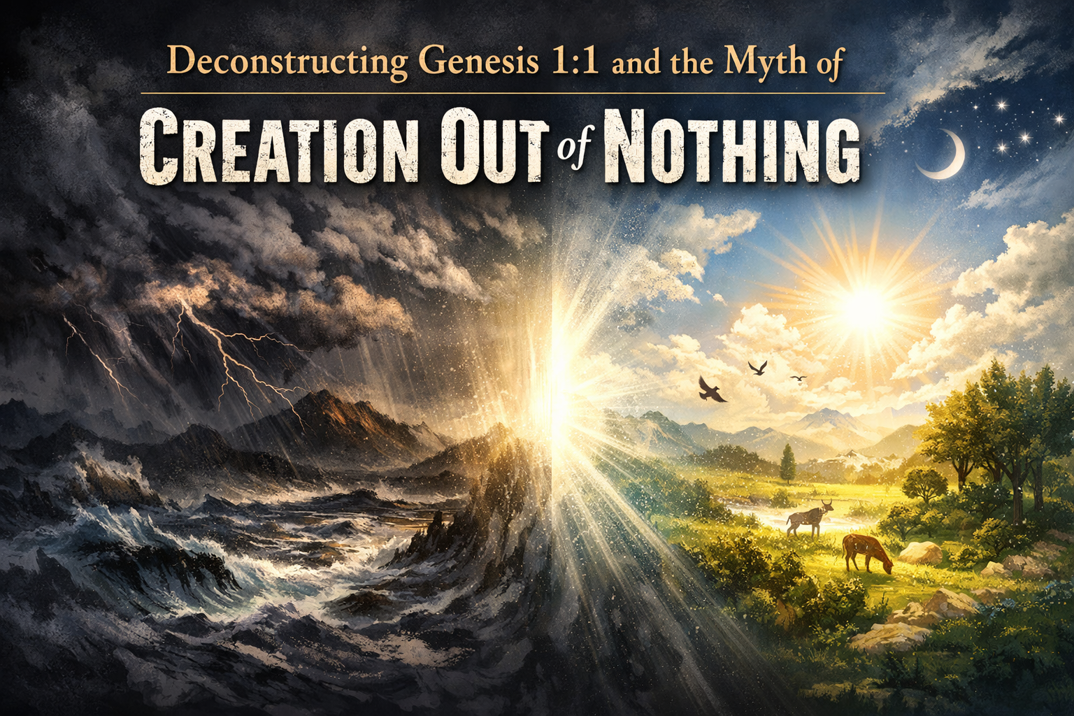 Header image for Deconstructing Genesis 1:1 and the Myth of Creation Out of Nothing