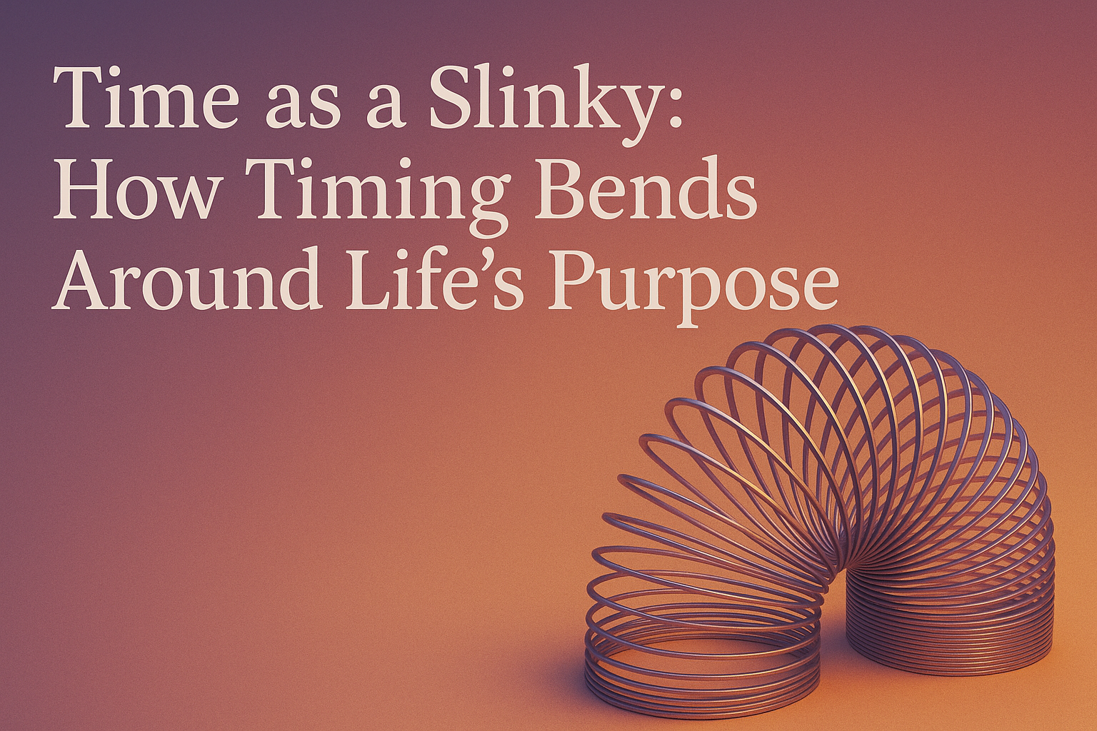 Time as a Slinky: How Timing Bends Around Life’s Purpose