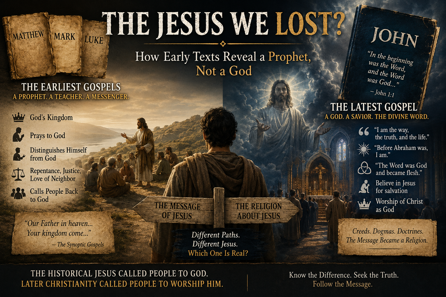 Header image for The Gospel Divide: What Jesus Actually Taught Versus What Christianity Became