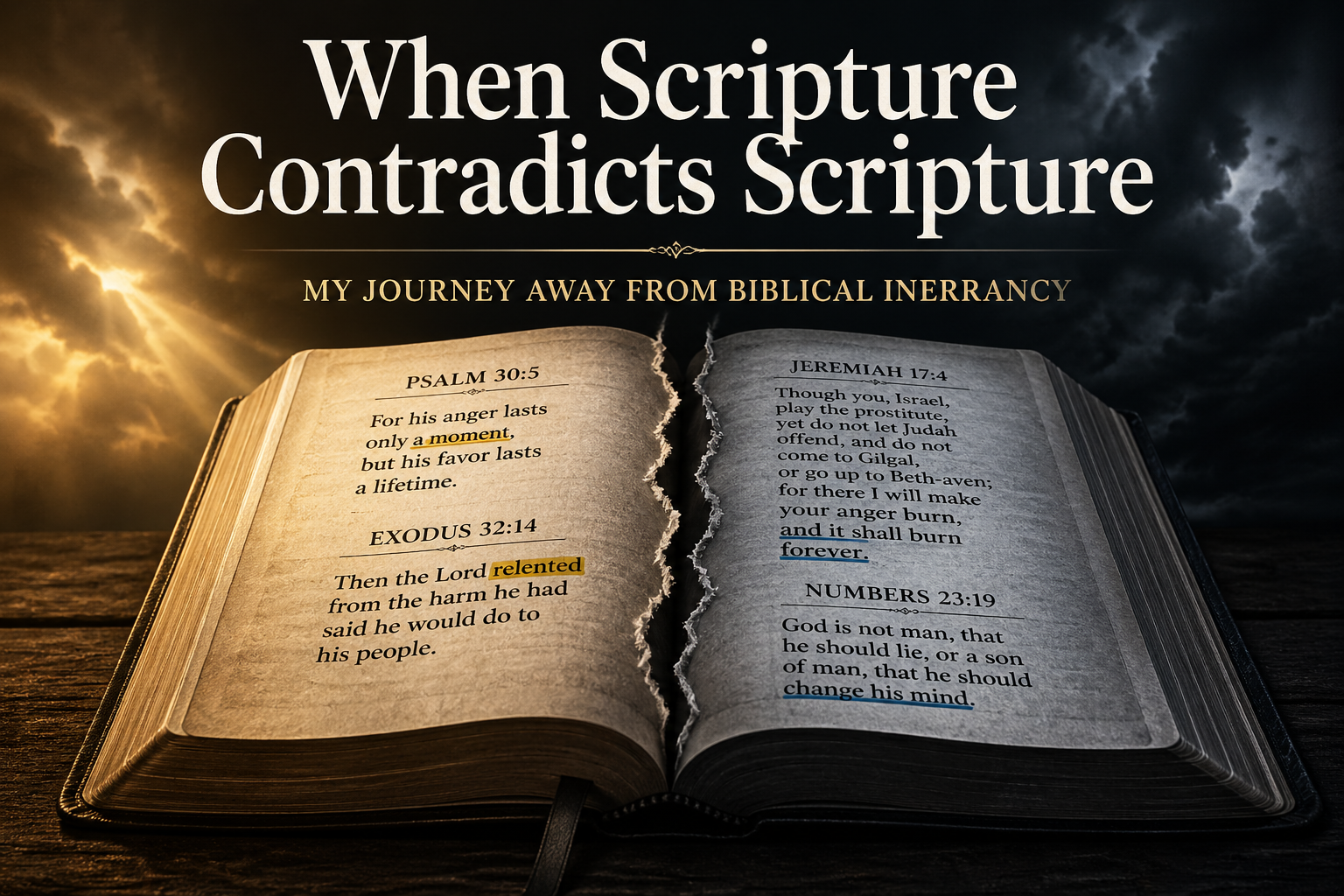 Header image for When Scripture Contradicts Scripture: My Journey Away from Biblical Inerrancy